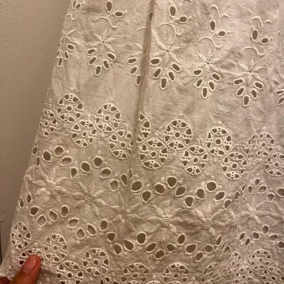 Madewell White Eyelet Dress, Size 2 - Picture 7 of 7